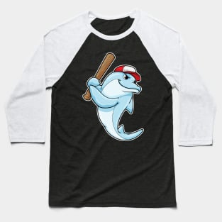 Dolphin at Baseball as Batsman Baseball T-Shirt